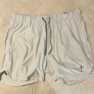 Three Nails Men's Athletic Shorts in Light Gray